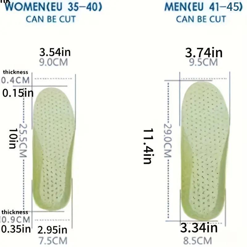 Breathable Insoles for Sports Shoes, 3 Pairs Anti-slip Foot Cushion, Sports Foot Pads, Foot Cushion for Running, Jogging, Walking, Cycling