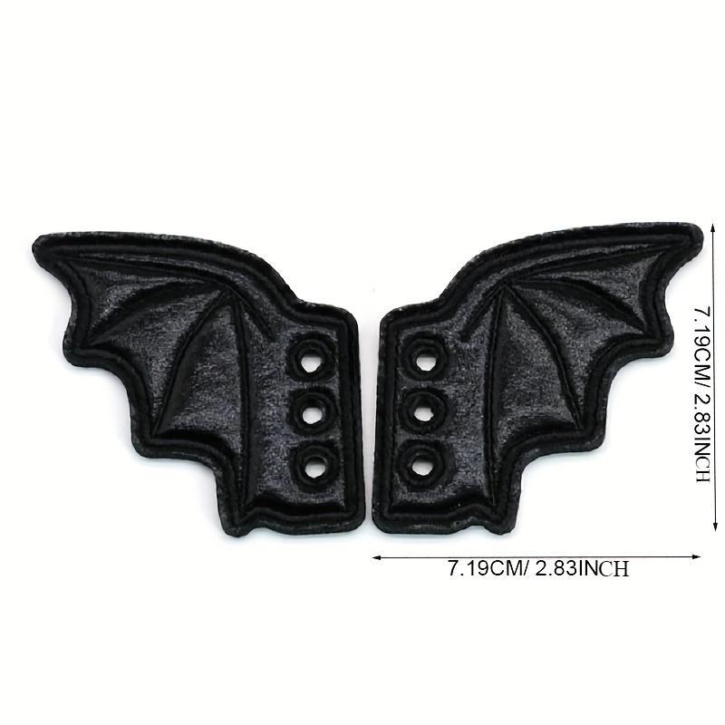 Bat Design Shoe Wings, 1 Pair Creative Bat Shoe Accessories, DIY Shoe Decoration Charms for Skates Sneakers Canvas Shoes