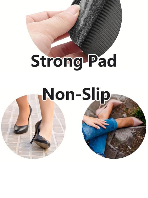 Non-slip Shoe Pads, 12 Pairs Wear-resistant Rubber Sole, Anti-slip Noise Reduction for Men & Women's Boots High Heels