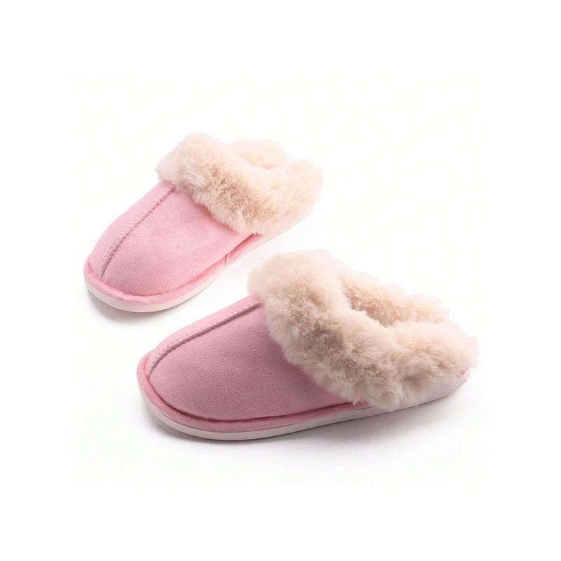 Womens Slipper Fluffy Soft Warm Slip On House Slippers,Anti-Skid Cozy Plush For Indoor Outdoor Pull-On