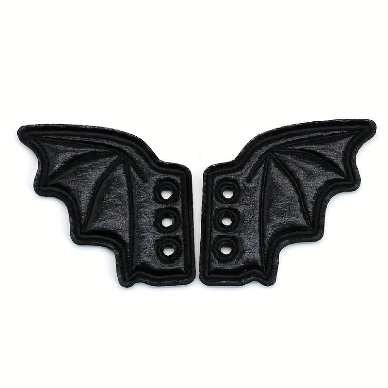 Bat Design Shoe Wings, 1 Pair Creative Bat Shoe Accessories, DIY Shoe Decoration Charms for Skates Sneakers Canvas Shoes