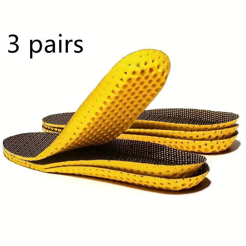 Breathable Insoles for Sports Shoes, 3 Pairs Anti-slip Foot Cushion, Sports Foot Pads, Foot Cushion for Running, Jogging, Walking, Cycling