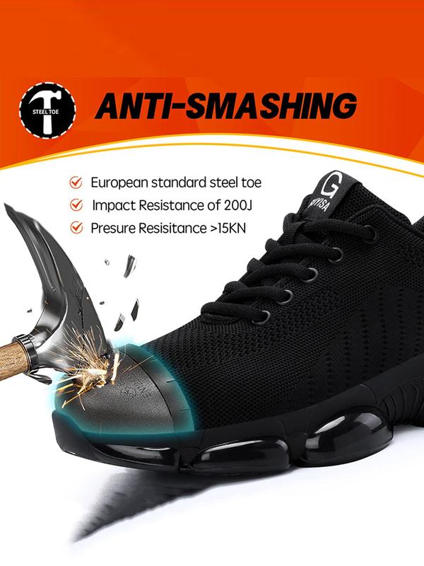 Men's Anti-smash & Anti-puncture Lightweight Work Shoes, Casual Comfortable Breathable Sports Athletic Shoes, Fashionable Sneakers for Daily Wear