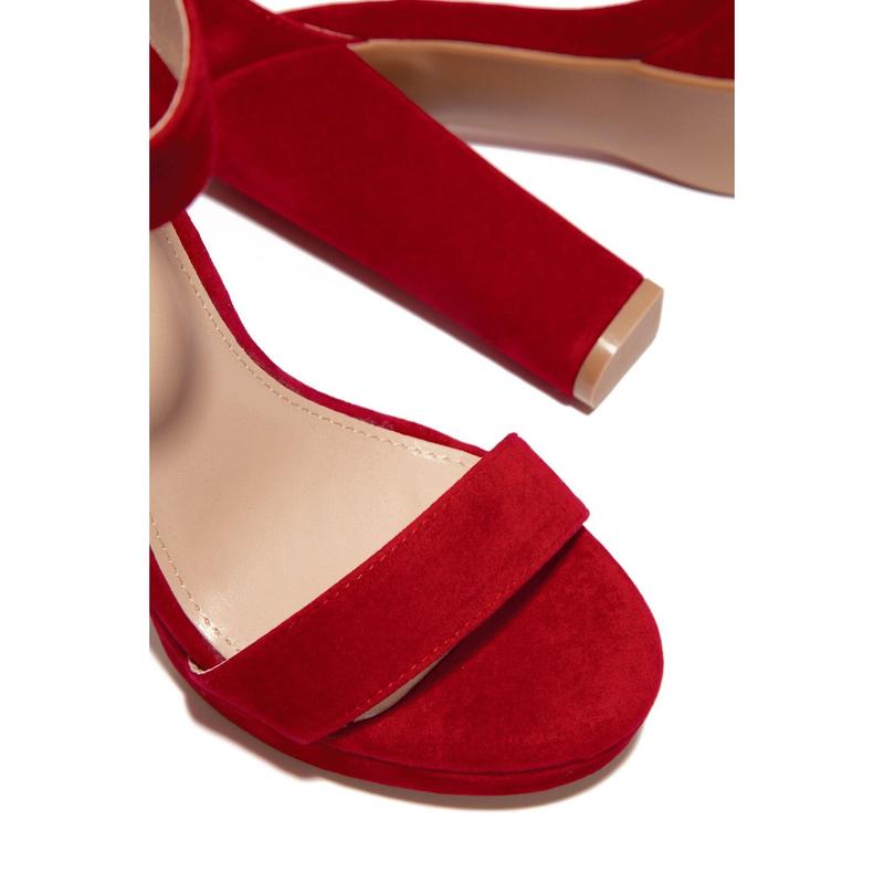 New Limits Platform Block Heels - Red