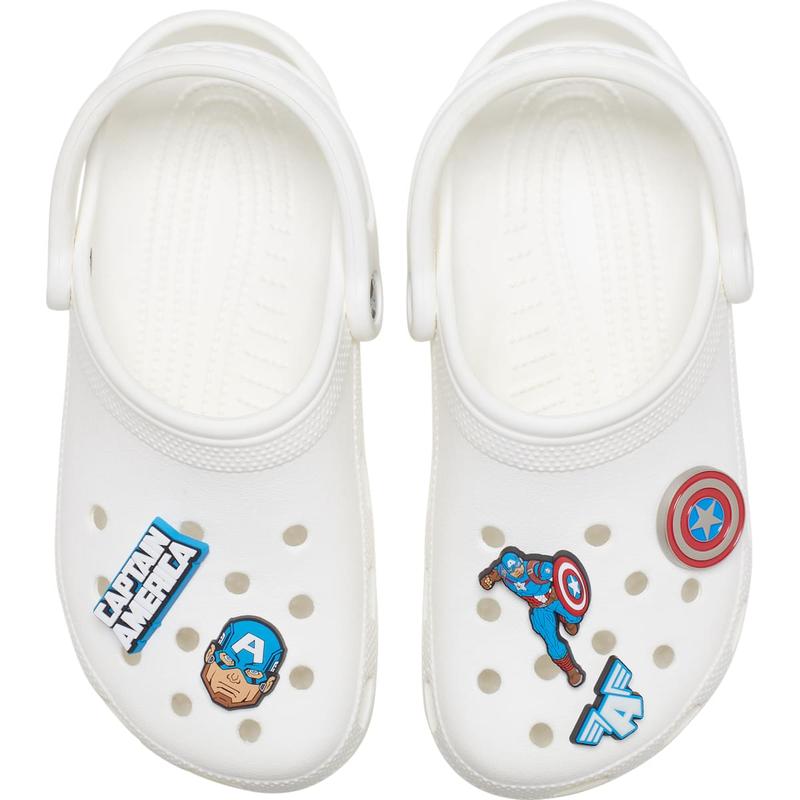 Crocs Jibbitz Marvel Captain America Superhero Shoe Charms 5-Pack