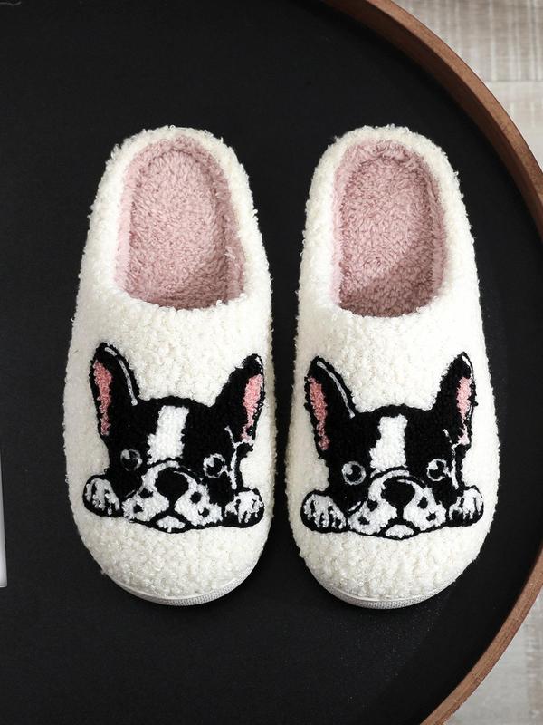 Women's Cute Cartoon Cat Pattern Plush Slippers, 2024 New Style Casual Soft Comfortable Home Slippers, Warm Slippers for Indoor & Outdoor Use for Fall & Winter