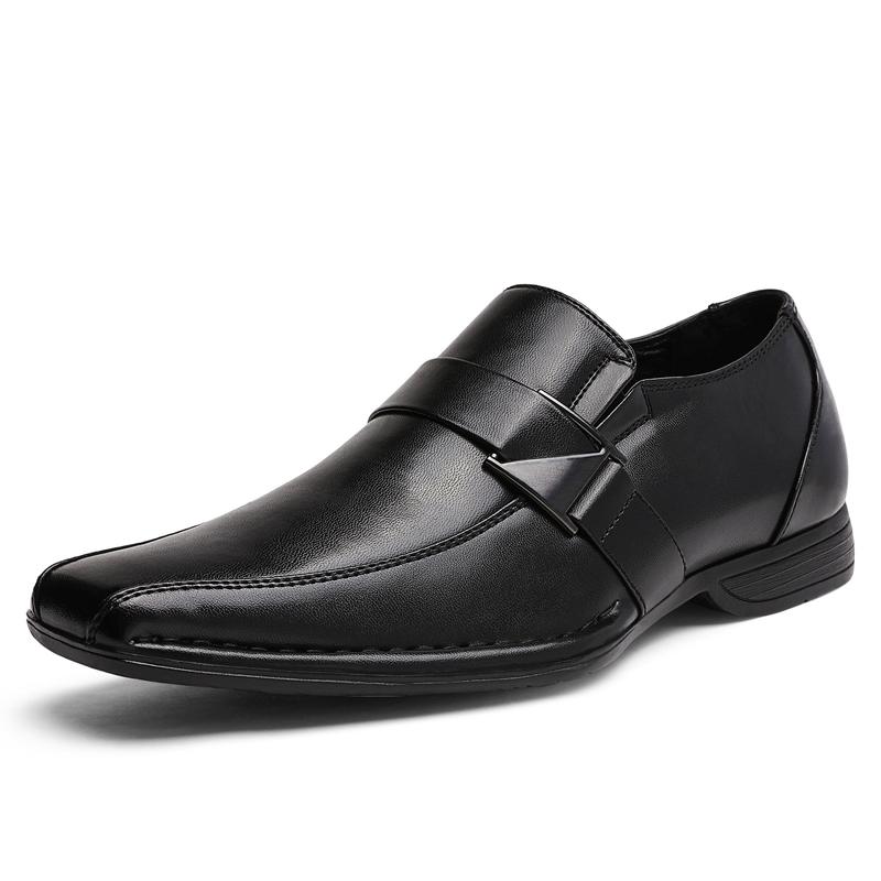 Bruno Marc Men's Buckle Strap Dress Loafers