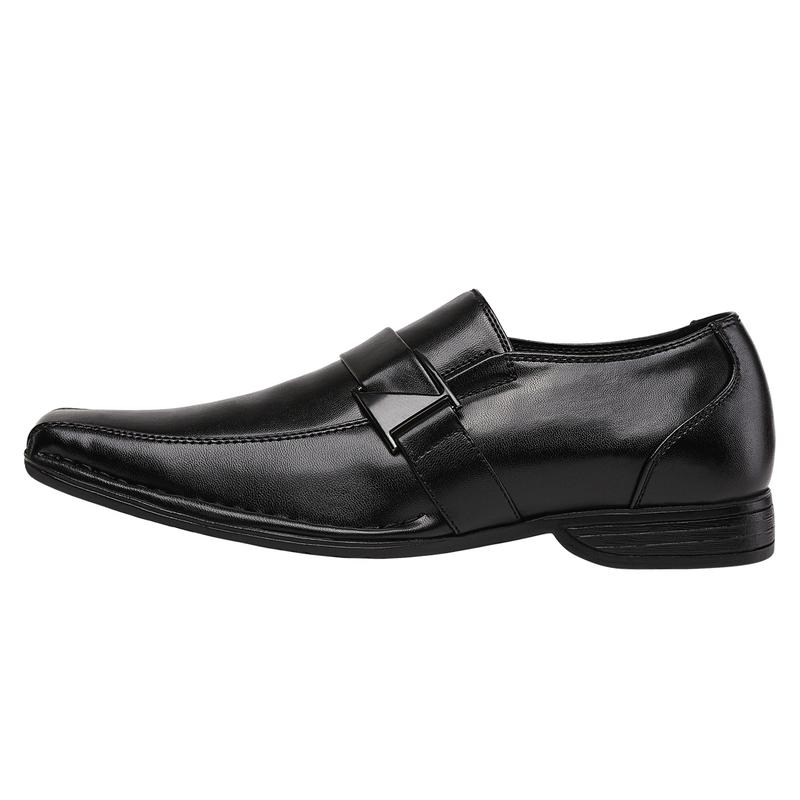 Bruno Marc Men's Buckle Strap Dress Loafers