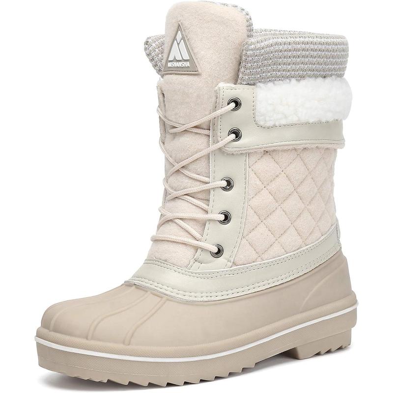 Mishansha Snow Boots for Women Mid-Calf Waterproof Winter Boot women's winter boots shoes warm waterproof shell