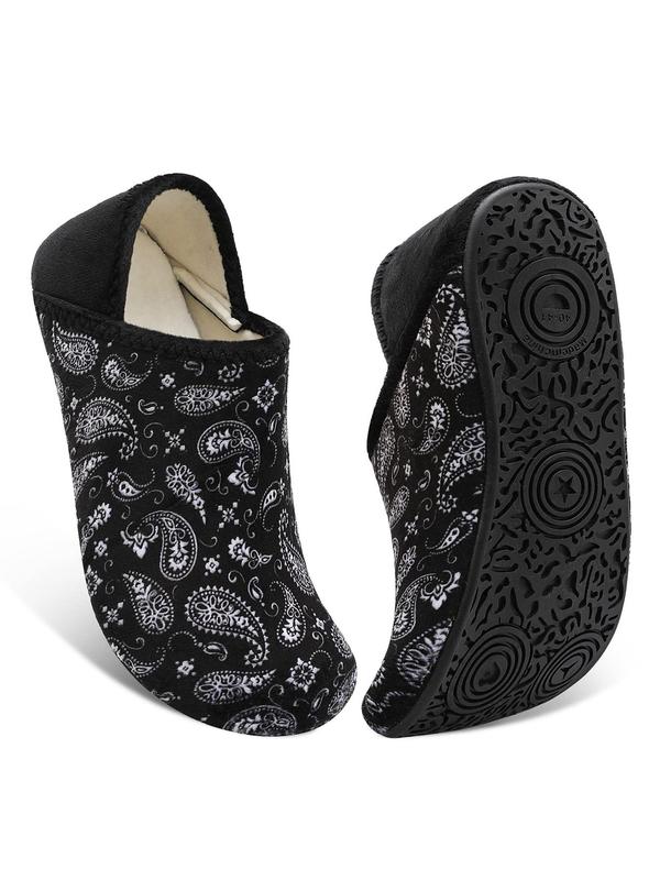 Women's Ethnic Pattern Slippers, Casual Soft Lightweight Comfortable Home Slippers, Non-slip Indoor Outdoor Slippers for Women & Girls