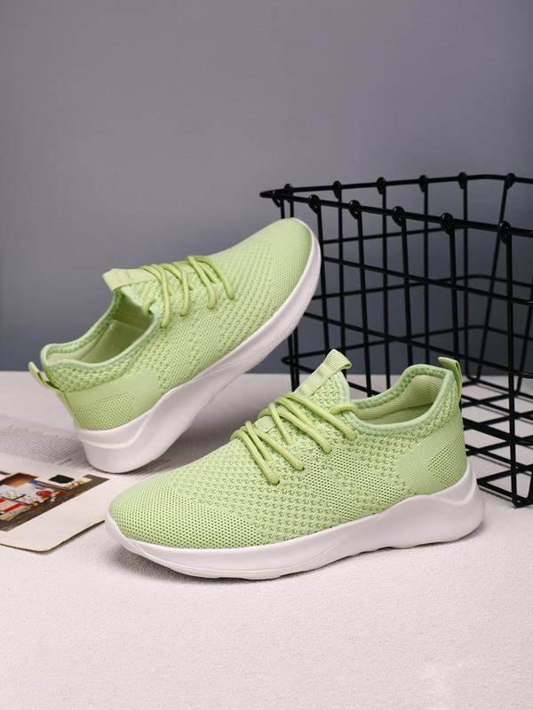 Women's Fashionable Mesh Breathable Low Top Sneakers, 2024 New Style Casual Comfortable Sports Running Shoes, All-match Round Toe Lace Up Shoes for Daily Wear