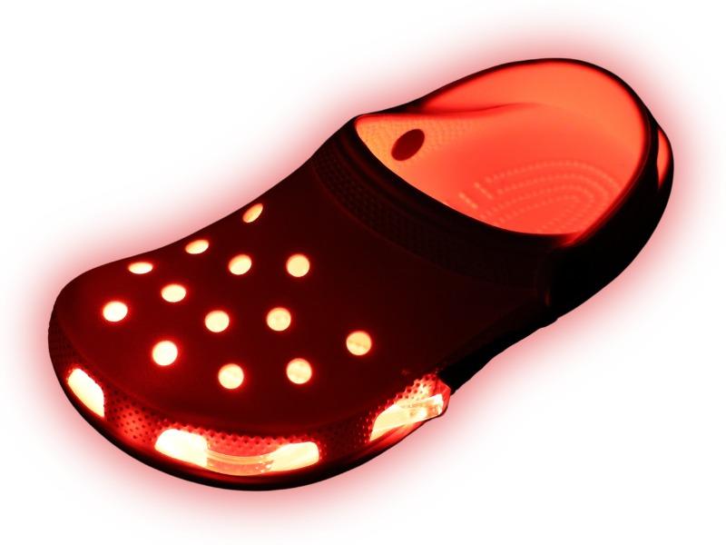 Johnny Lights Original Red Croc Jibbitz Shoe Light Clog Slide Neon Cool