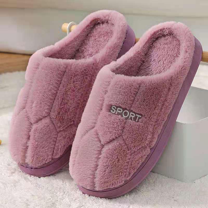 Cute Slippers Womens Cotton Comfortable Home Slippers Plush Fashion Men's EVA Anti Slip, Lightweight and Casual