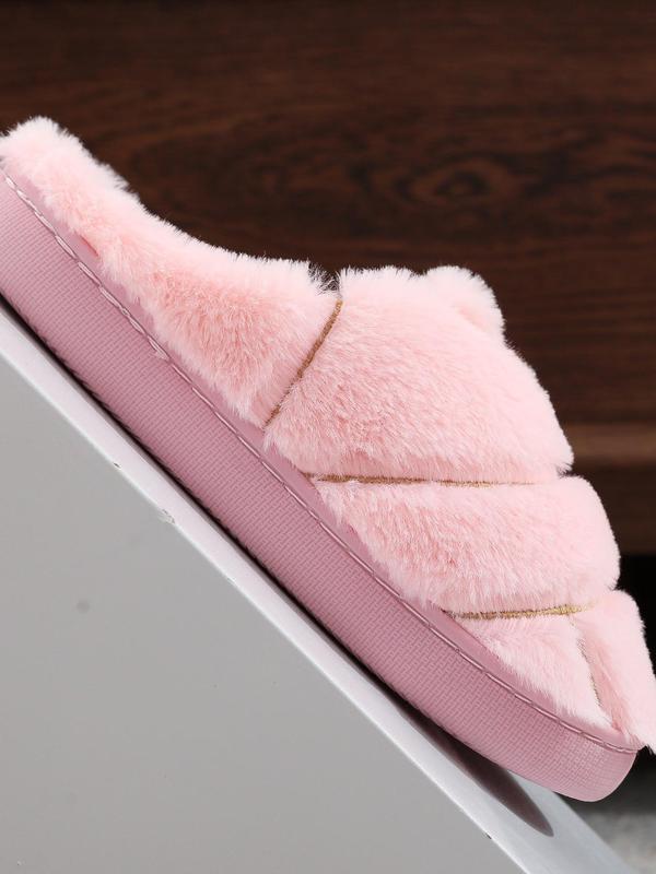 Women's Cute Fluffy Plush Slippers, Casual Soft Comfortable Home Slippers, Warm Slippers for Indoor & Outdoor Use for Fall & Winter