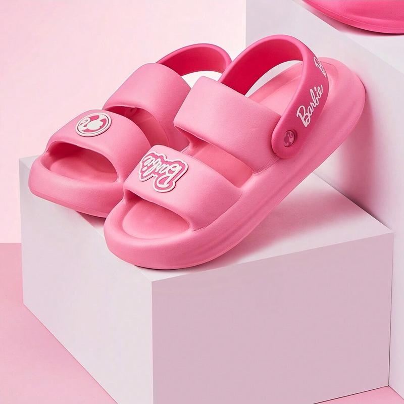 [Christmas Special] Miniso Barbie Daylight Glitter Collection Sandals(Rose Red And Green),Halloween Breathable Comfortable Toe Thong Sandals for Beach Back To School, Fashion All-match Sandals for Daily Wear.