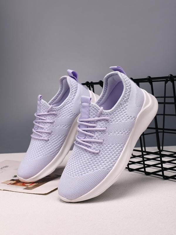 Women's Fashionable Mesh Breathable Low Top Sneakers, 2024 New Style Casual Comfortable Sports Running Shoes, All-match Round Toe Lace Up Shoes for Daily Wear