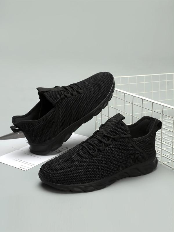 Men's Contrast Mesh Lace Up Low Top Sneakers, Casual Breathable Comfortable Sports Running  Shoes for Men , Male All-match Round Toe Fall Shoes for Daily Wear