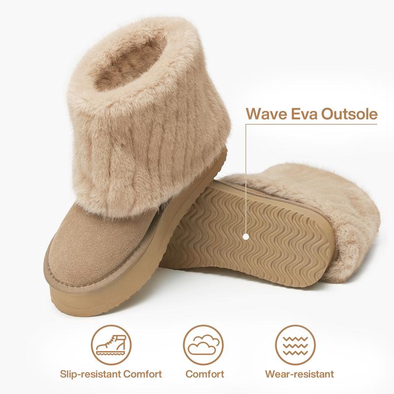 Stay Warm in Style: Luxuriously Soft Faux Fur Snow Boots – Perfect for Winter Comfort & Fashion Girl Platform