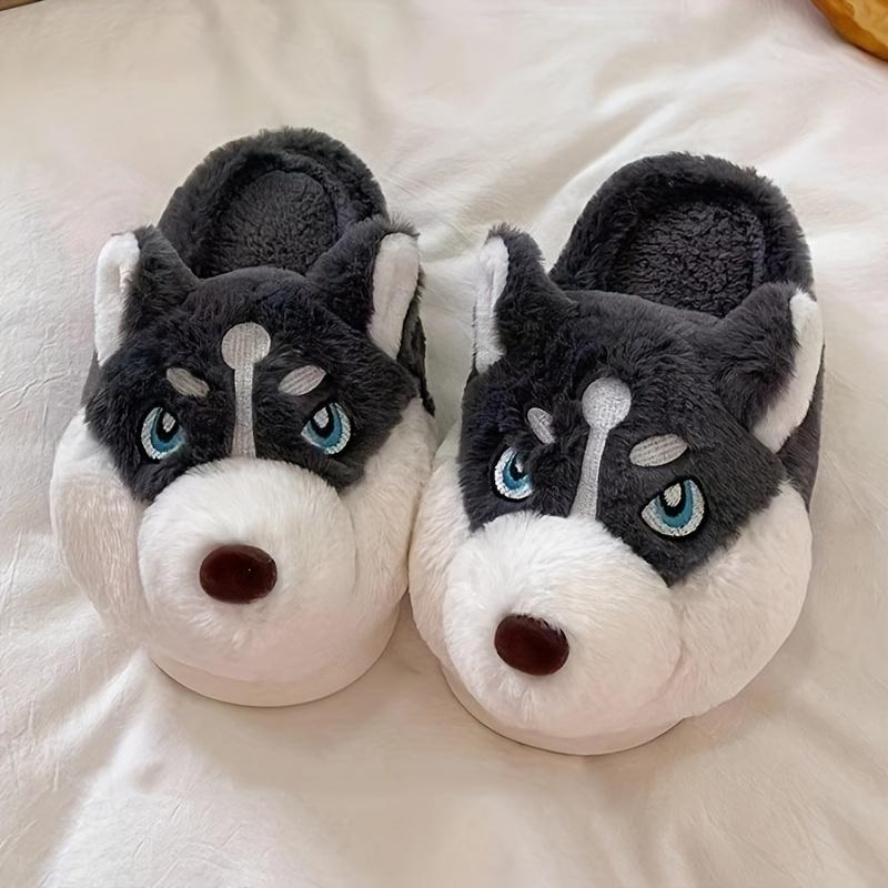 Men's Cozy Husky Plush Slippers - Warm, Thick Sole for Ultimate Comfort | Non-Slip EVA Sole for Indoor Relaxation