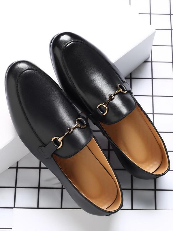 Men's Business Style Solid Color Slip on Loafer Shoes, Fashionable Pointed Toe Dress Shoes for Work Office, Male All-match Commuter Walking Shoes for Daily Wear