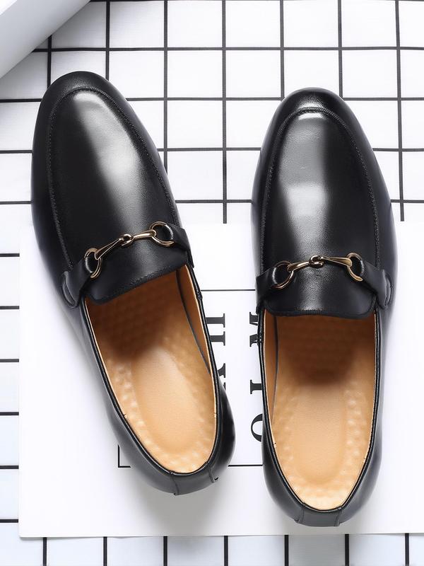 Men's Business Style Solid Color Slip on Loafer Shoes, Fashionable Pointed Toe Dress Shoes for Work Office, Male All-match Commuter Walking Shoes for Daily Wear