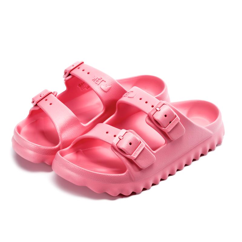 Summer EVA Slippers For Women Non-Slip Pillow Sandal Slipper  Women's Open Toe Beach Footwear Comfort Footbed Adjustable Slides Double Buckle