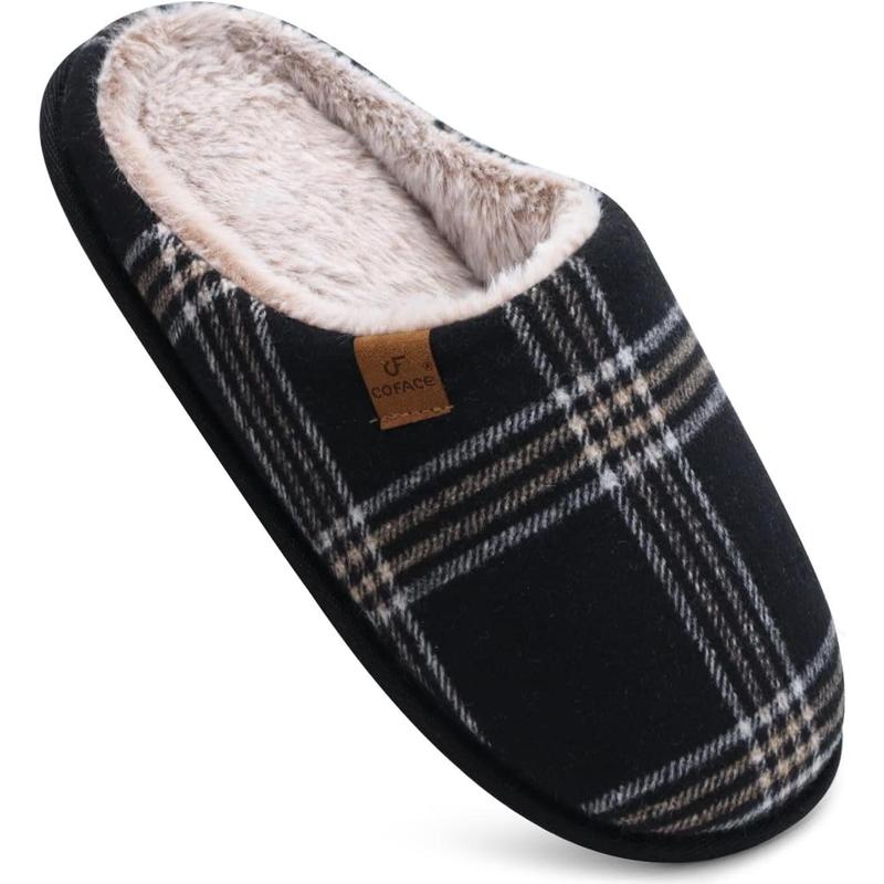 Unisex Mens Womens Cozy Memory Foam Scuff Slippers Casual Slip On Warm House Shoes Indoor Outdoor Sandal Slippers With Arch Support Rubber Sole