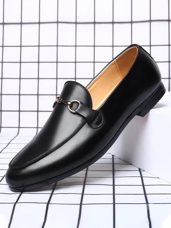 Men's Business Style Solid Color Slip on Loafer Shoes, Fashionable Pointed Toe Dress Shoes for Work Office, Male All-match Commuter Walking Shoes for Daily Wear