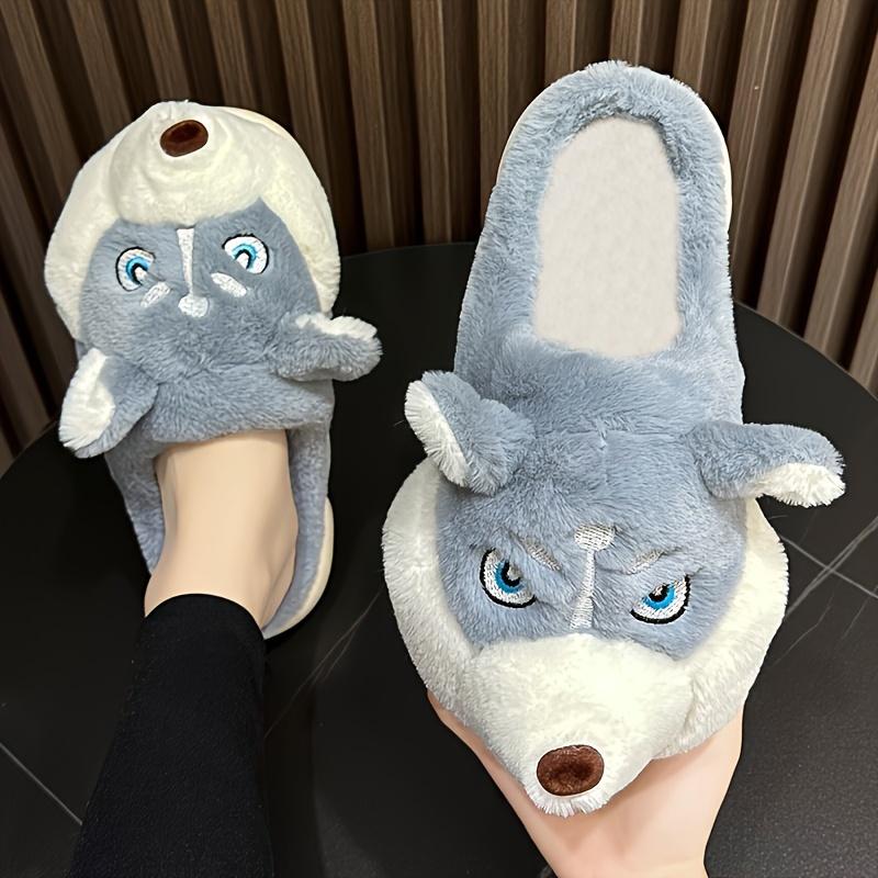 Men's Cozy Husky Plush Slippers - Warm, Thick Sole for Ultimate Comfort | Non-Slip EVA Sole for Indoor Relaxation