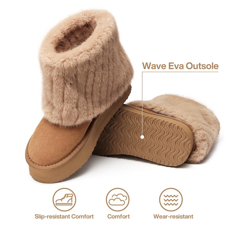 Stay Warm in Style: Luxuriously Soft Faux Fur Snow Boots – Perfect for Winter Comfort & Fashion Girl Platform