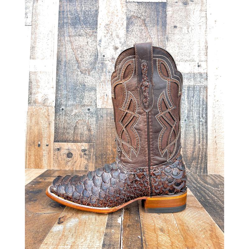 BROWN PYTHON | MEN SQUARE TOE WESTERN COWBOY BOOTS