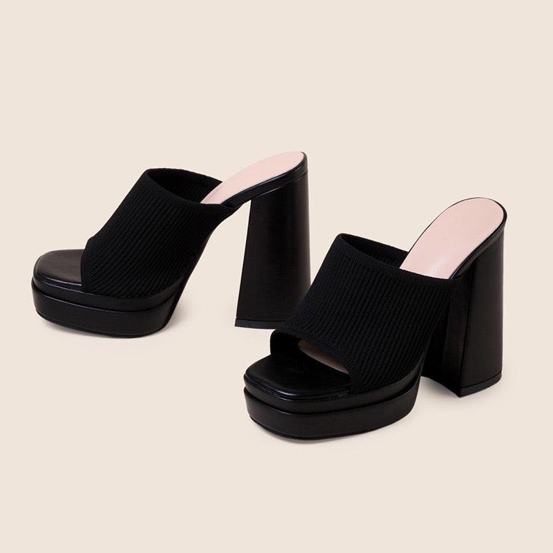 Retro Chunk Platform Heel Sandal