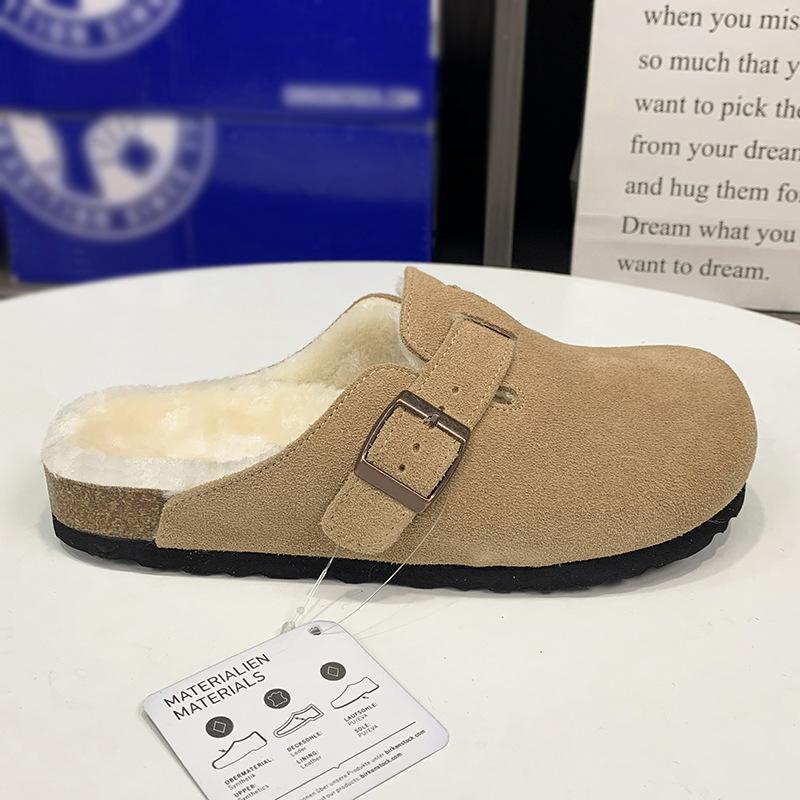 BIRKENSTOCK Women's Suede Clogs, Soft Cork Footbed Mules with Arch Support, Cozy Fur-Lined Slippers for Autumn & Winter, Stylish & Comfortable Everyday Shoes