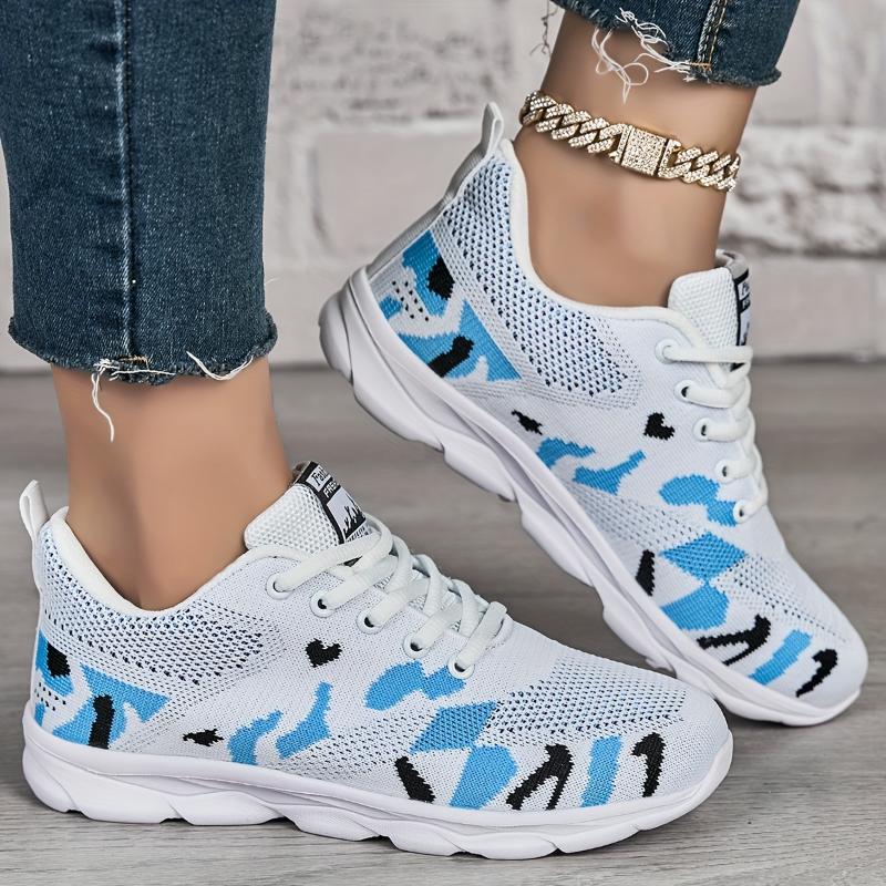 Camouflage Sneakers For Women With Breathable Mesh, Soft Soles, Lightweight And Casual Women's Shoes