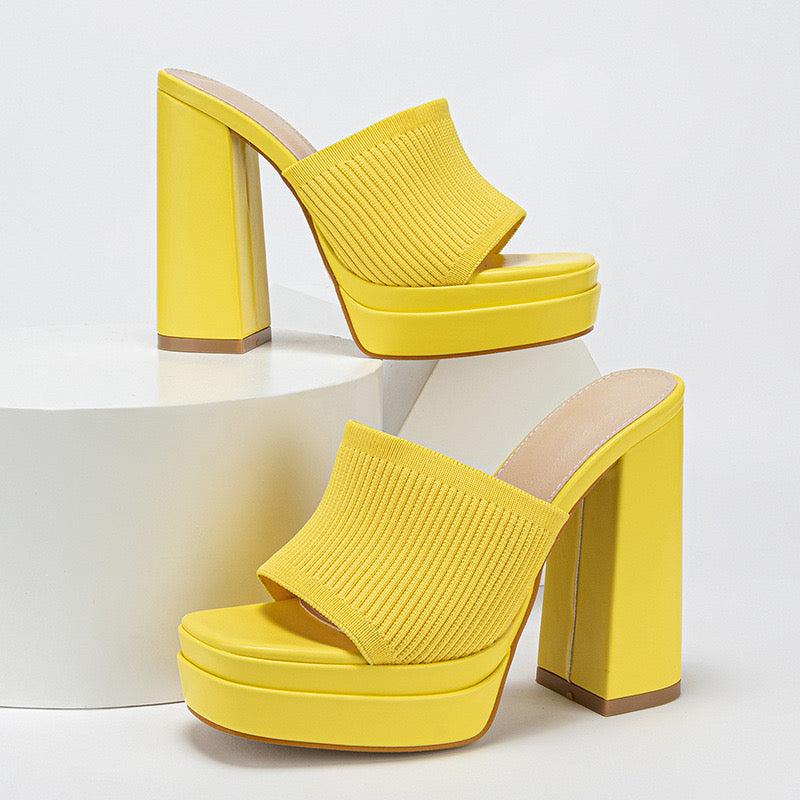 Retro Chunk Platform Heel Sandal