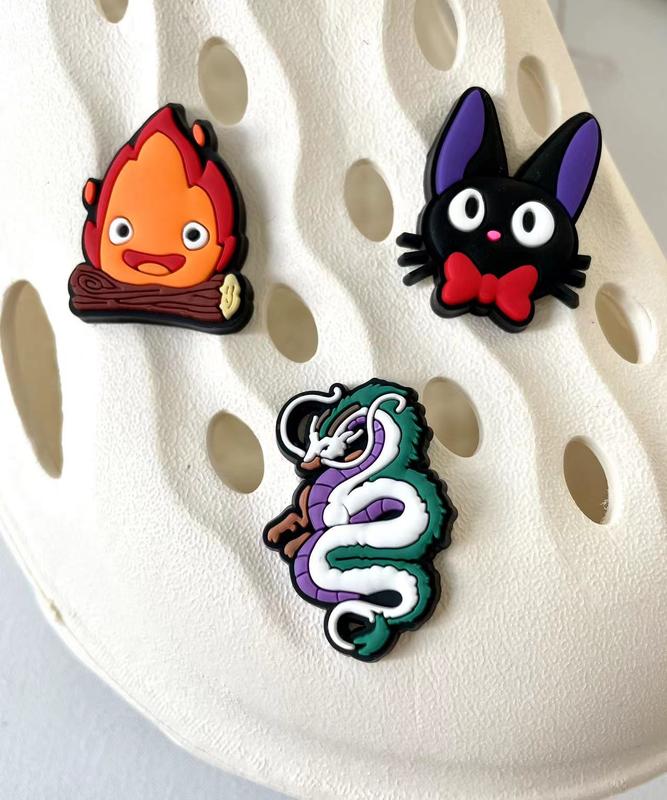 20 PCS Dragon Jiji Cat PVC Shoe Charms Set for Shoe Decor - Footwear