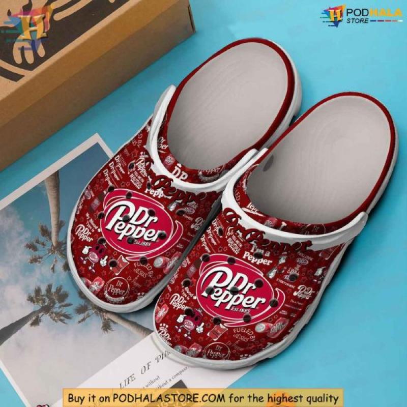 Dr Pepper Clog, Fun Fan Footwear for Those Who Bleed Dr Pepper Red