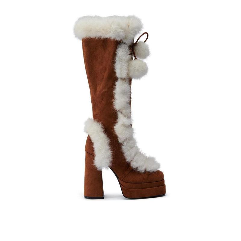 AZALEA WANG HARIBO TAN FUR BOOT