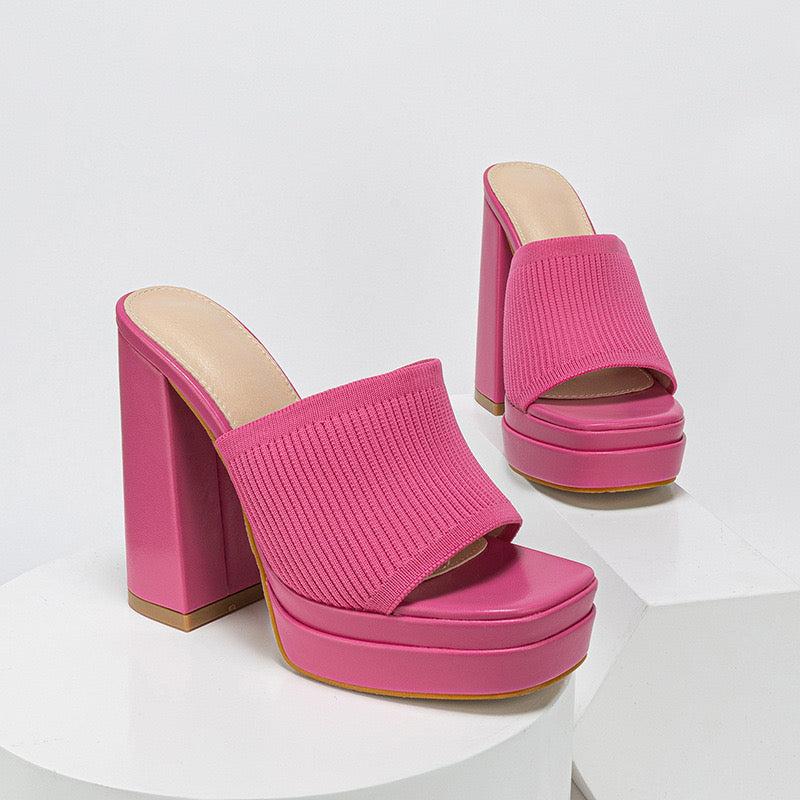 Retro Chunk Platform Heel Sandal