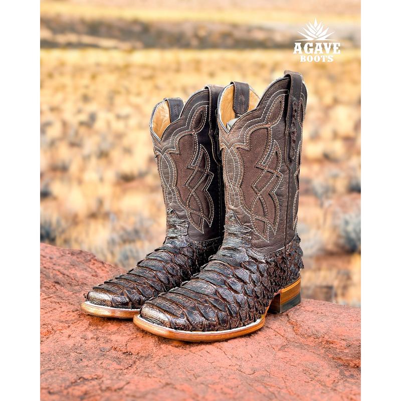 BROWN PYTHON | MEN SQUARE TOE WESTERN COWBOY BOOTS