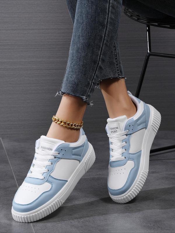 Women's Letter Design Lace Up Sneakers, Casual Comfortable Breathable Sports Running Shoes, All-match Basic Shoes for Daily Wear