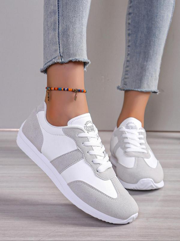 Women's Fashionable Lace Up Platform Sneakers, Casual Comfortable Sports Running Shoes, Female All-match Round Toe Chunky Sneakers for Daily Wear