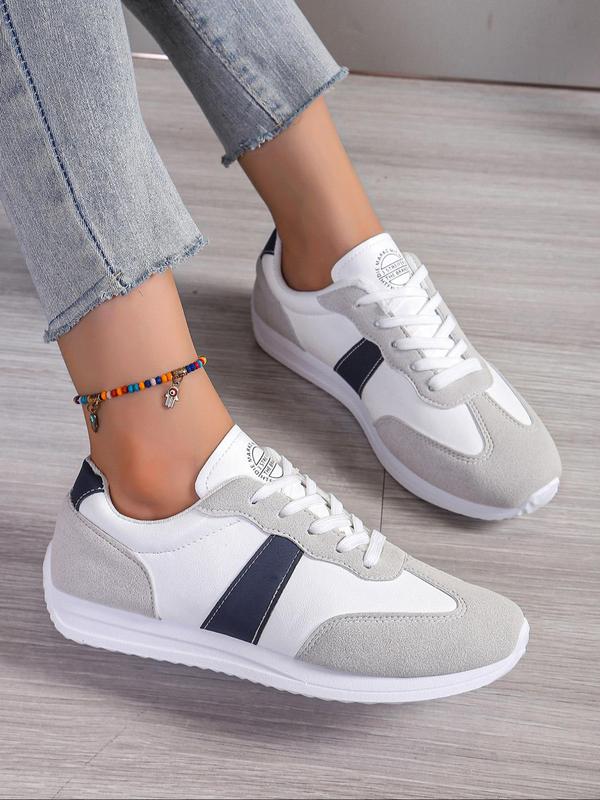 Women's Fashionable Lace Up Platform Sneakers, Casual Comfortable Sports Running Shoes, Female All-match Round Toe Chunky Sneakers for Daily Wear