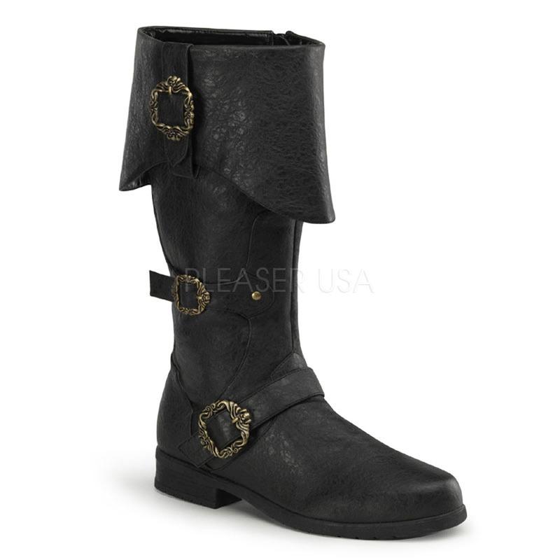 CARRIBEAN-299 Men's Black Renaissance Boots