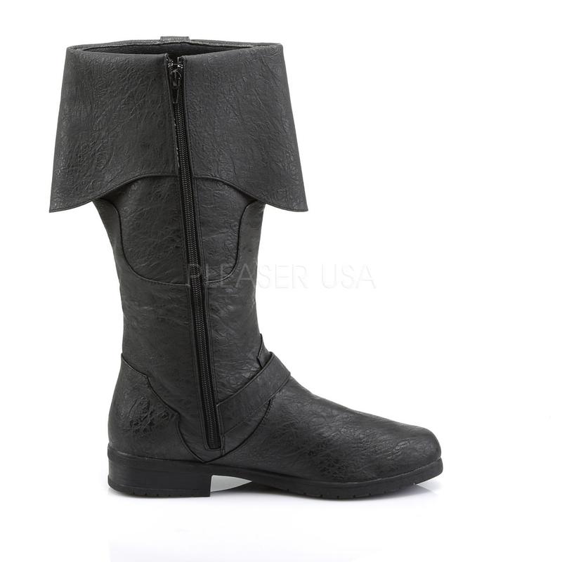 CARRIBEAN-299 Men's Black Renaissance Boots