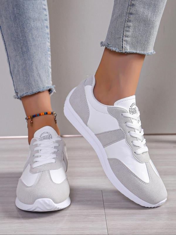 Women's Fashionable Lace Up Platform Sneakers, Casual Comfortable Sports Running Shoes, Female All-match Round Toe Chunky Sneakers for Daily Wear