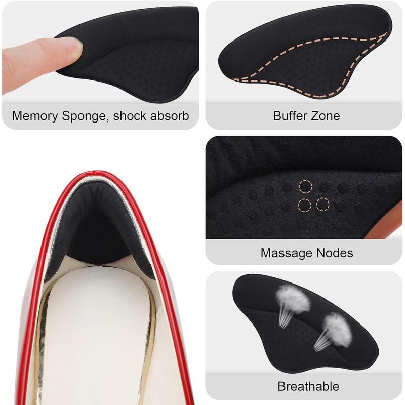 6 Pairs Heel Pads Heel Grips Liner for Loose Shoes, Heel Cushion Pads Heel Inserts for Shoe Too Big Men Women- Ultra Soothing Heel Protectors for Heel Pain, Heel Slipping, Blisters, Friction Footwear Insoles Footwear Insoles Comfort Bedroom