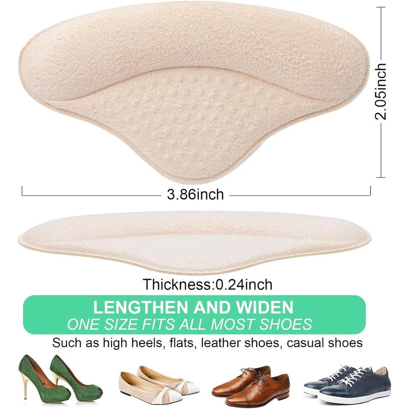 6 Pairs Heel Pads Heel Grips Liner for Loose Shoes, Heel Cushion Pads Heel Inserts for Shoe Too Big Men Women- Ultra Soothing Heel Protectors for Heel Pain, Heel Slipping, Blisters, Friction Footwear Insoles Footwear Insoles Comfort Bedroom