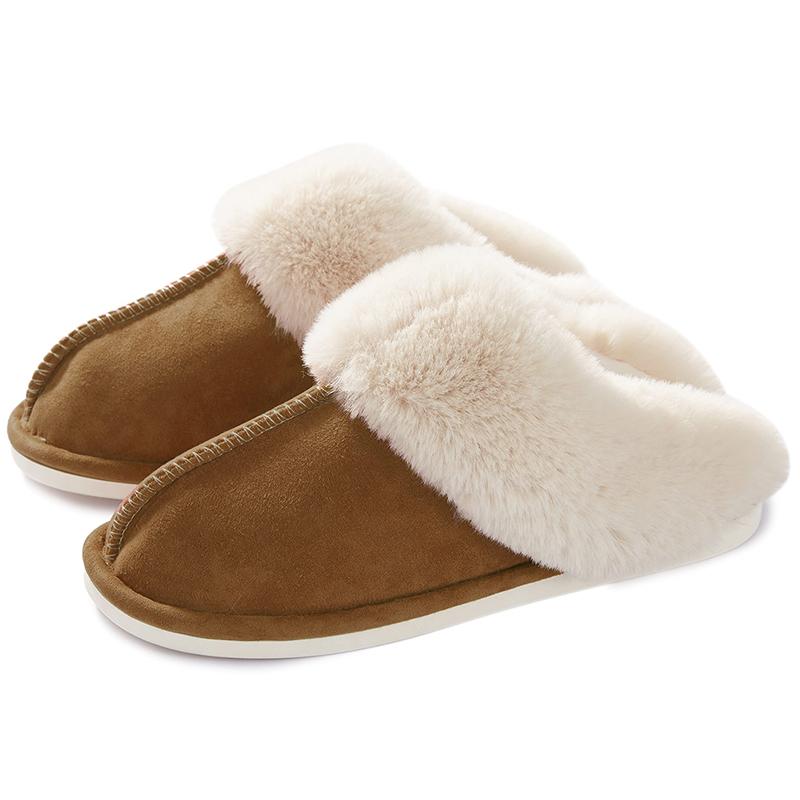 Women's Woolen Foam Fluffy Slippers, Memory Foam Fluffy Moccasin with Soft Plush Fleece Lining Slip-On for Indoor Outdoor Use