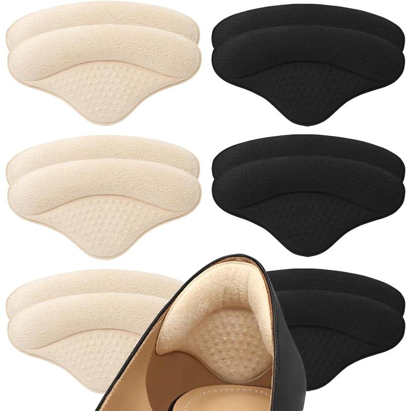 6 Pairs Heel Pads Heel Grips Liner for Loose Shoes, Heel Cushion Pads Heel Inserts for Shoe Too Big Men Women- Ultra Soothing Heel Protectors for Heel Pain, Heel Slipping, Blisters, Friction Footwear Insoles Footwear Insoles Comfort Bedroom